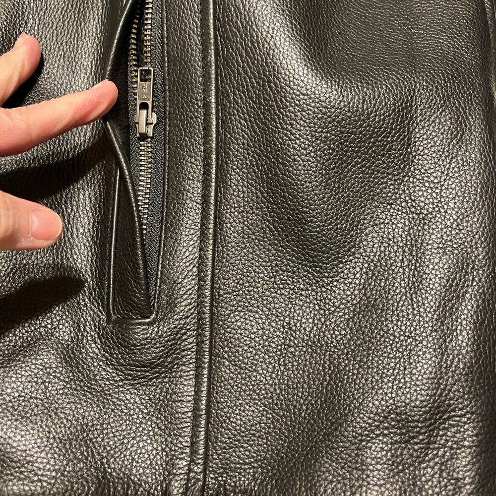 ZIR LEATHER MOTORCYCLE JACKET 3X - Picture 2 of 12